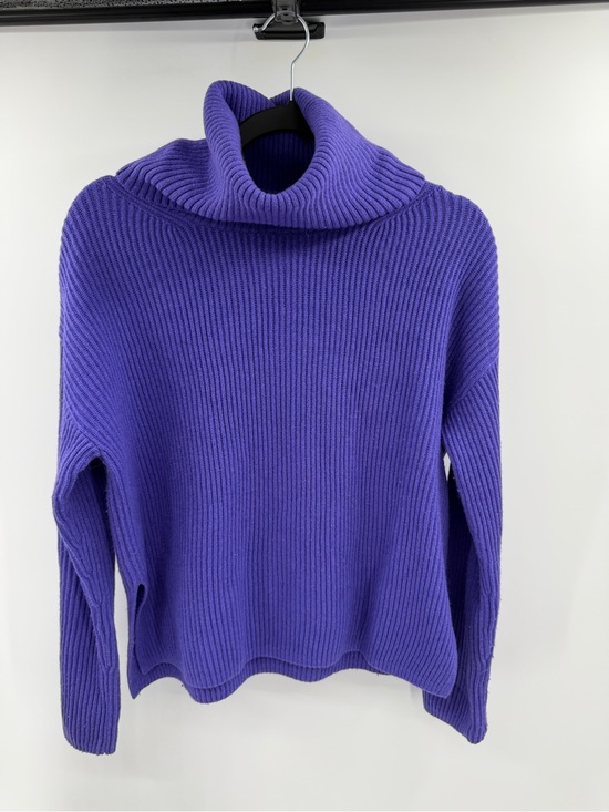 Banana Republic Sweaters - Banana Republic Italian Wool Cashmere Purple Ribbed Cowl Turtleneck Sweater XS